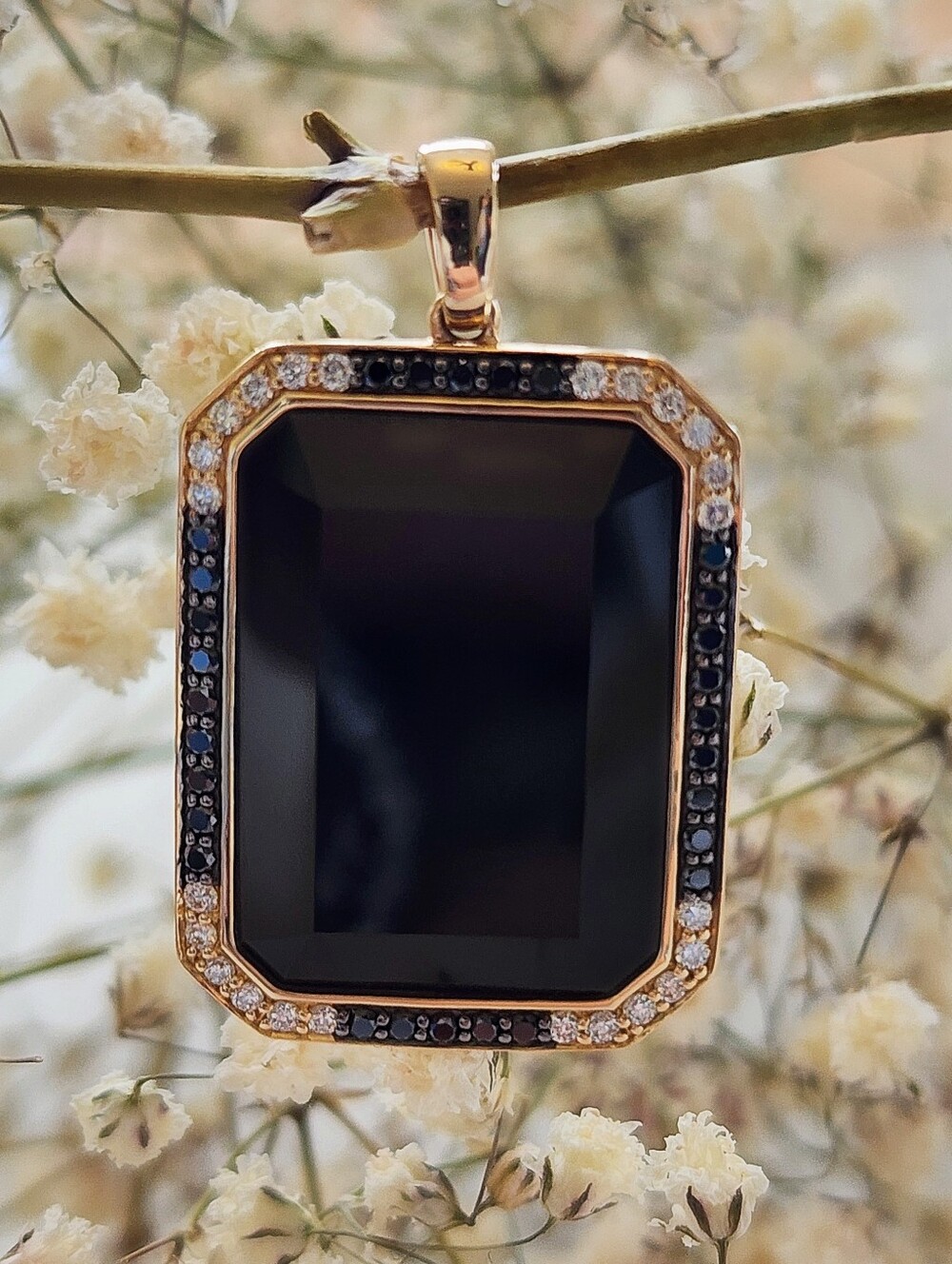 Effy Eclipse 14K Yellow Gold Onyx Pendant
